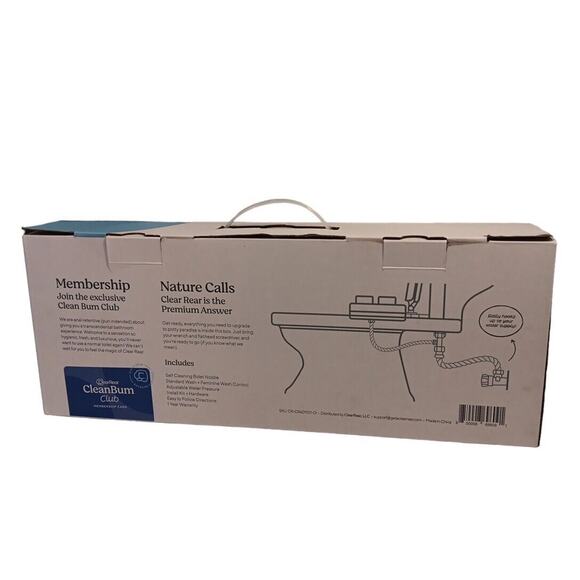 Clear Rear Bidet Attachment for Toilet Elevate Your Bathroom Self-Cleaning NOB - Picture 3 of 5